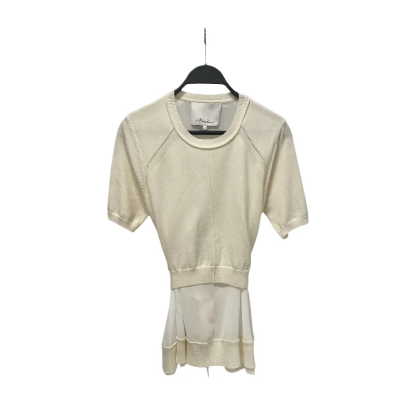 3.1 phillip lim/Blouse/M/Cotton/WHT/ Embroidered Floral Blouse