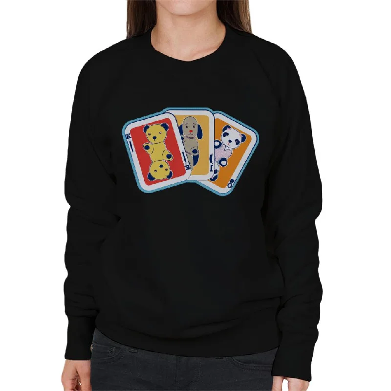 Sooty Playing Card Trio Women's Sweatshirt Hoodie Crop Top Short Trendy