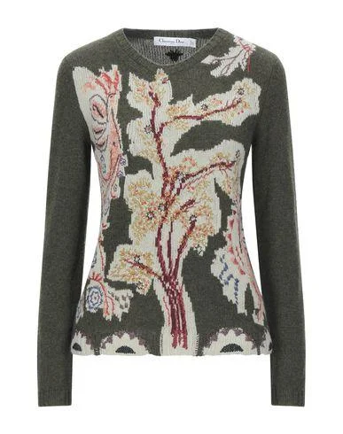 Dior Women Jumper Military green 10 UK Stretchy Elastic Breathable