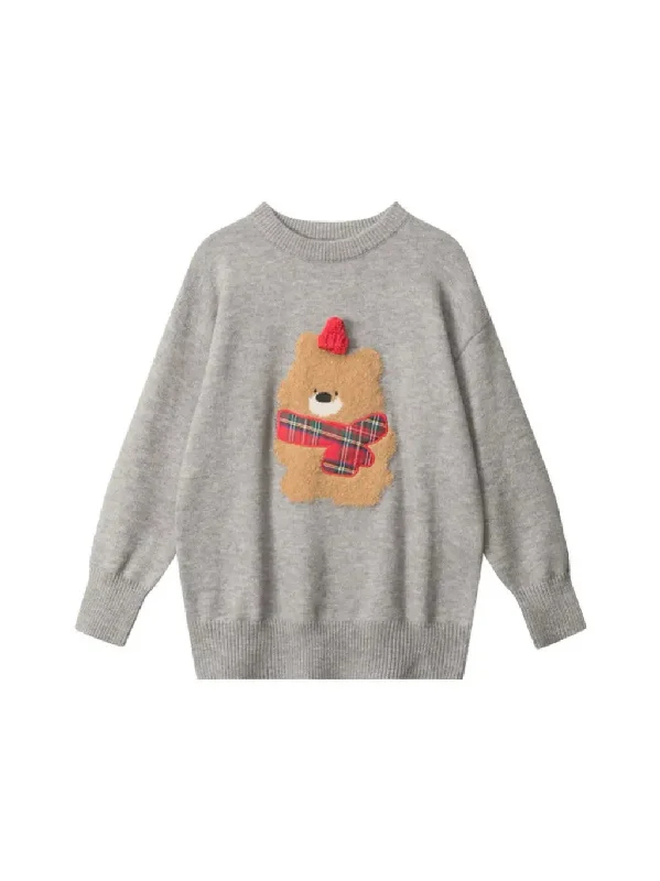 'love U' Kawaii Rhombus Holiday Christmas Bear Sweater Slim Fit Regular Fit Oversized 'love U' Kawaii Rhombus Holiday Christmas Bear Sweater Slim Fit Regular Fit Oversized