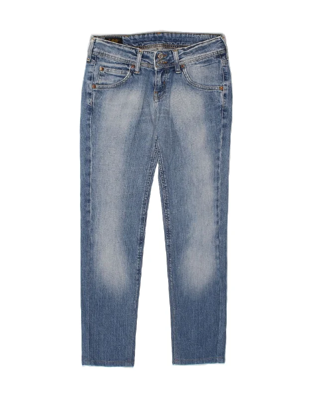 LEE Womens Cade   Slim Jeans W28 L28 Blue Cotton Trendy Low-Rise Slim Jeans