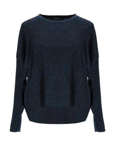 Guess Women Jumper Dark blue L INT Open Front Closed Front Wrap Front