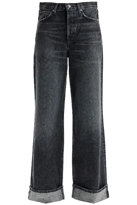 Ae Women's Dame Wide Leg Jeans Cozy Relaxed Fit Denim Jeans