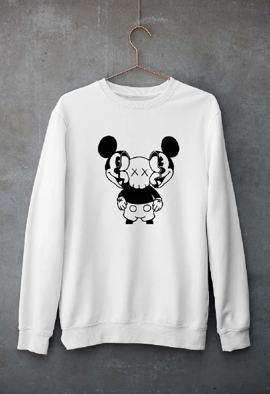 Kaws Mickey Unisex Sweatshirt for Men/Women Hoodie with Rolled Sleeves Casual Relaxed Kaws Mickey Unisex Sweatshirt for Men/Women Hoodie with Rolled Sleeves Casual Relaxed