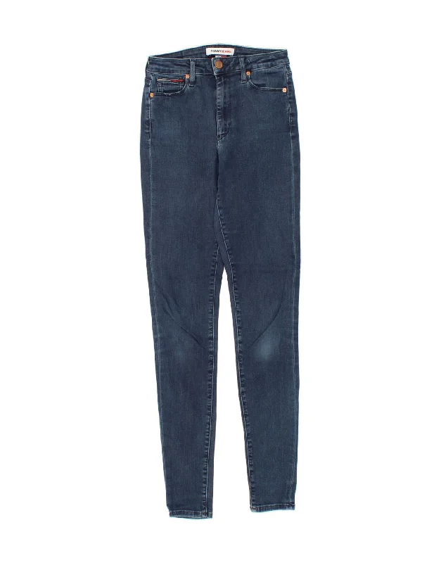 TOMMY HILFIGER Womens Skinny Jeans W26 L32  Blue Cotton Casual Wide-Legged Denim Jeans
