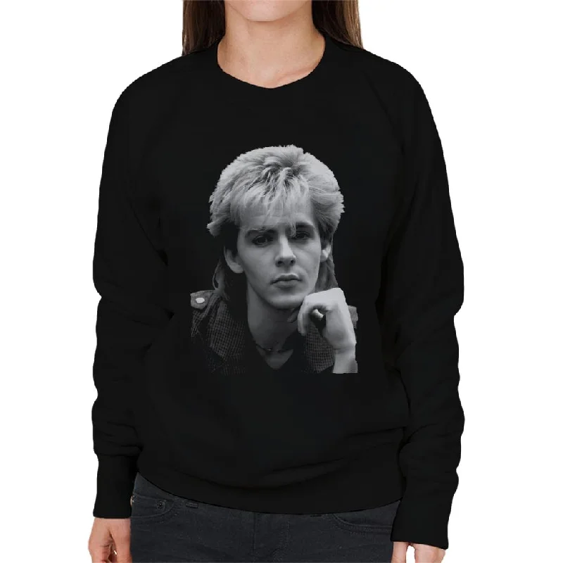 TV Times Duran Duran Nick Rhodes Portrait Women's Sweatshirt Hoodie with Frayed Bohemian Relaxed TV Times Duran Duran Nick Rhodes Portrait Women's Sweatshirt Hoodie with Frayed Bohemian Relaxed