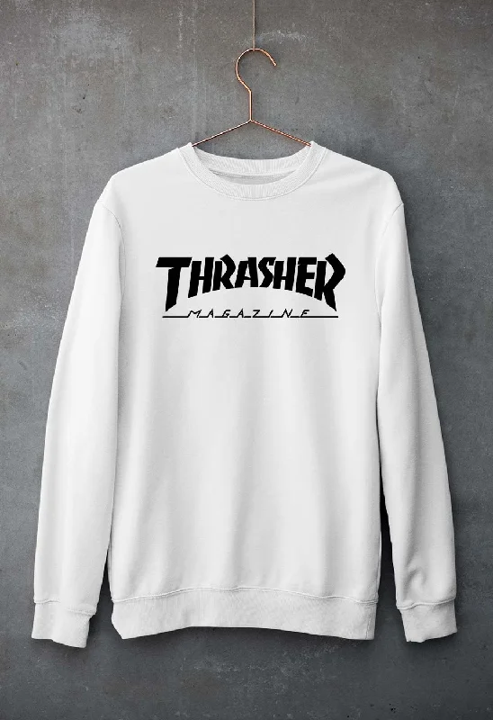 Thrasher Magazine Unisex Sweatshirt for Men/Women Hoodie with Crew Neck Simple Timeless Thrasher Magazine Unisex Sweatshirt for Men/Women Hoodie with Crew Neck Simple Timeless