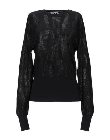 M Missoni Women Jumper Black 8 UK Spandex Rayon Corduroy