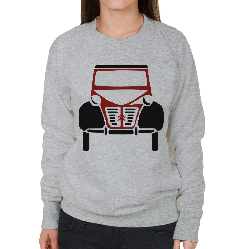 Citroën Classic 2CV Women's Sweatshirt Hoodie with Rhinestones Sparkly Elegant