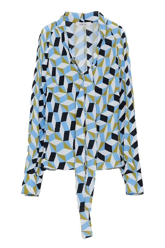 Graphic Volumes Blouse Peter Pan Blouse