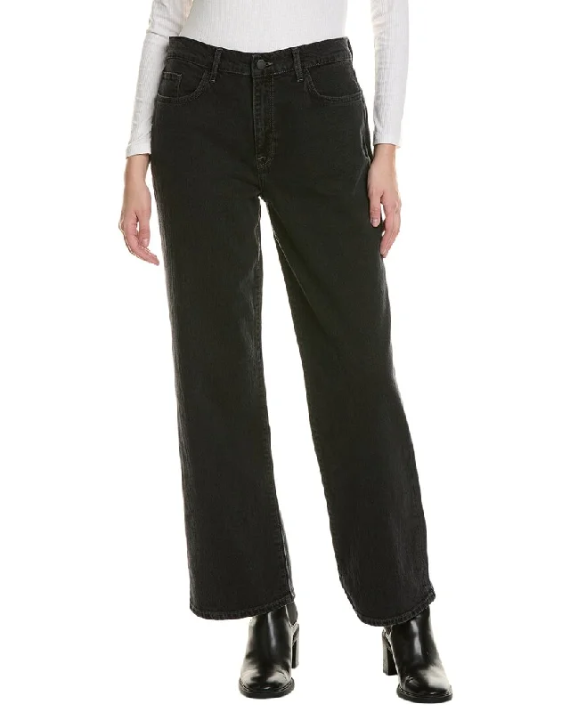 Triarchy Ms. Miley Aurora Loved Black Baggy Jean Comfortable Flare Leg Jeans