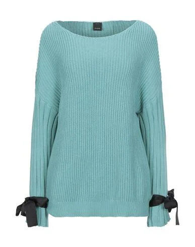 Pinko Women Jumper Turquoise L INT Wool Fabric Cashmere Fabric Tweed Fabric