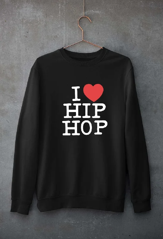I Love Hip Hop Unisex Sweatshirt for Men/Women Hoodie with Reflective Safety Nightwear