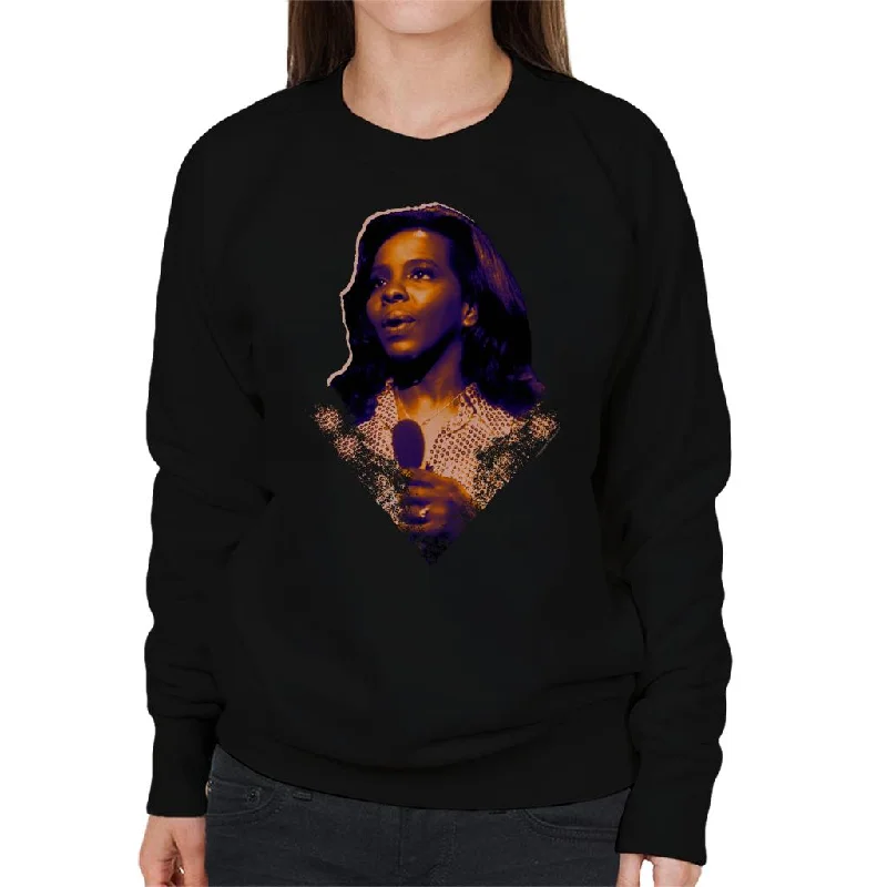 TV Times Soul Singer Gladys Knight 1971 Women's Sweatshirt Hoodie with Hidden Zipper Minimalist Clean TV Times Soul Singer Gladys Knight 1971 Women's Sweatshirt Hoodie with Hidden Zipper Minimalist Clean