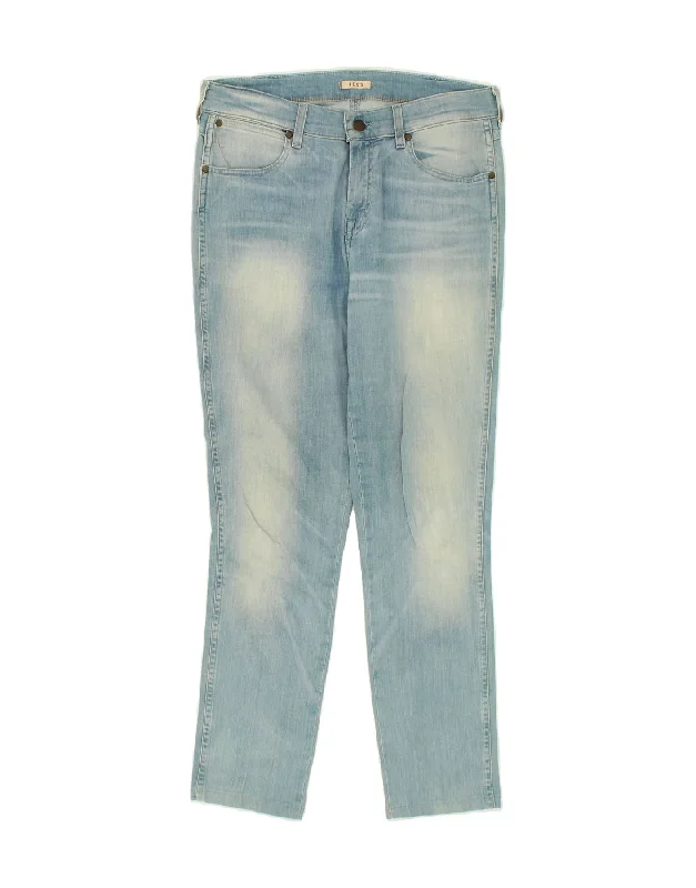 WRANGLER Womens Slim Jeans W30 L28 Blue Cotton Elegant Dark-Wash Bootcut Jeans