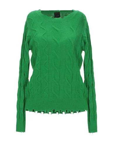Pinko Women Jumper Green XS INT Silk Blend Satin Velvet