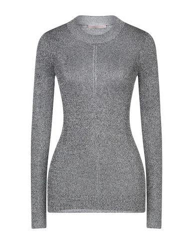 Christopher Kane Women Jumper Silver M INT Ribbed Striped Patterned