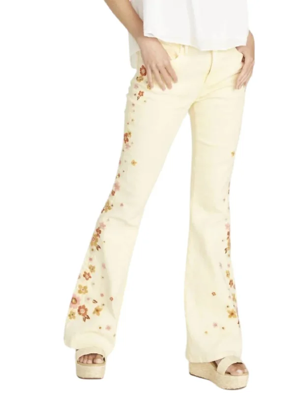 Farrah Flared Citrus Jeans In Driftwood Elegant Bootcut Fit Jeans
