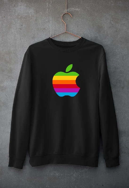 Apple Unisex Sweatshirt for Men/Women Hoodie with Puffed Sleeves Voluminous Trendy