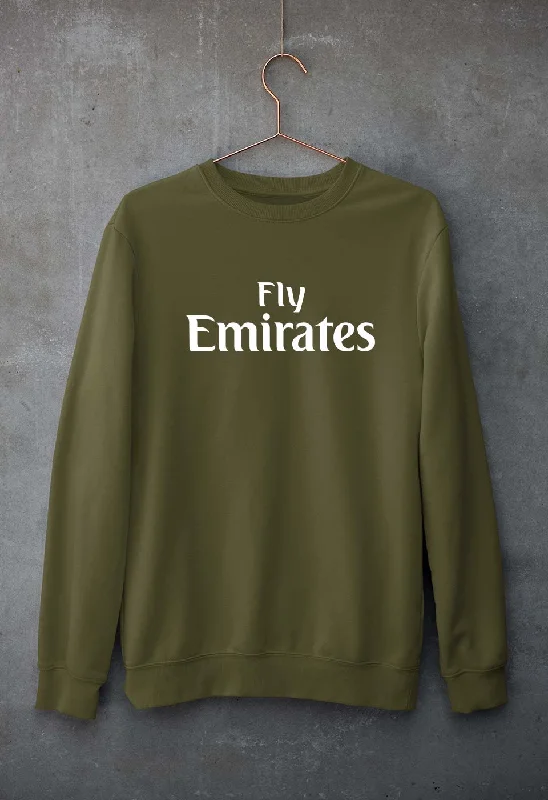 Fly Emiates Unisex Sweatshirt for Men/Women Hoodie with Tied Waist Feminine Flattering