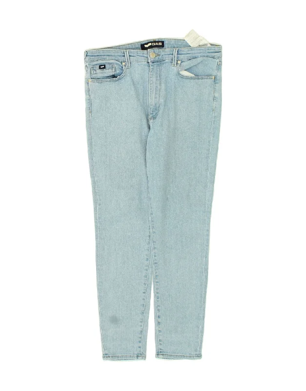 GAS Womens Skinny Jeans W32 L28 Blue Cotton Chic Dark-Wash Skinny Jeans