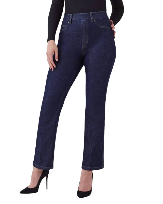 Kick Flare Jeans In Raw Indigo Elegant Bootcut Fit Jeans