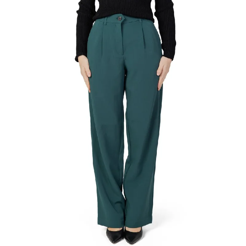 Vila Clothes  Recycled Polyester Jeans & Women's Pant Trendy Wide-Legged High-Waist Jeans