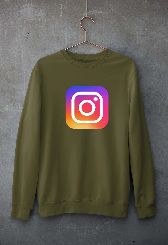 Instagram Unisex Sweatshirt for Men/Women Hoodie with Button Placket Classic Preppy