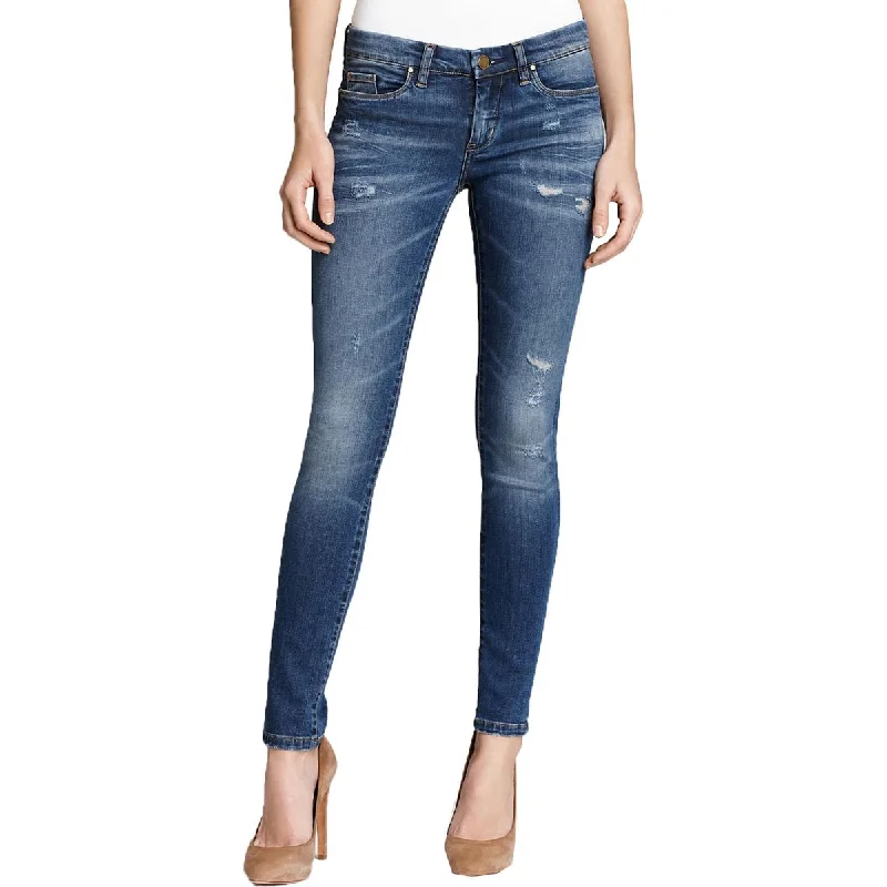 Womens Distressed Skinny Fit Skinny Jeans Stylish Bootcut Denim Jeans