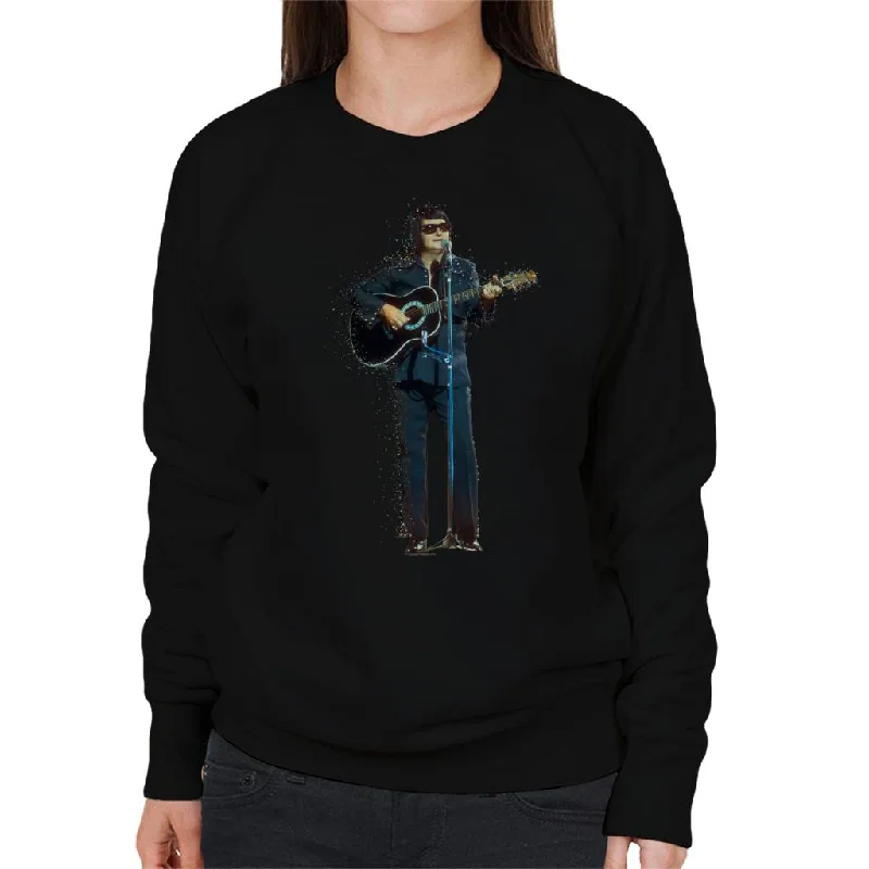 TV Times Roy Orbison Performing In 1976 Women's Sweatshirt Hoodie with Metallic Shiny Futuristic TV Times Roy Orbison Performing In 1976 Women's Sweatshirt Hoodie with Metallic Shiny Futuristic