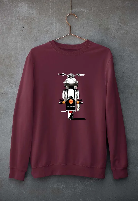 Royal Enfield - Bullet With Number Unisex Sweatshirt for Men/Women Hoodie with Crew Neck Simple Timeless