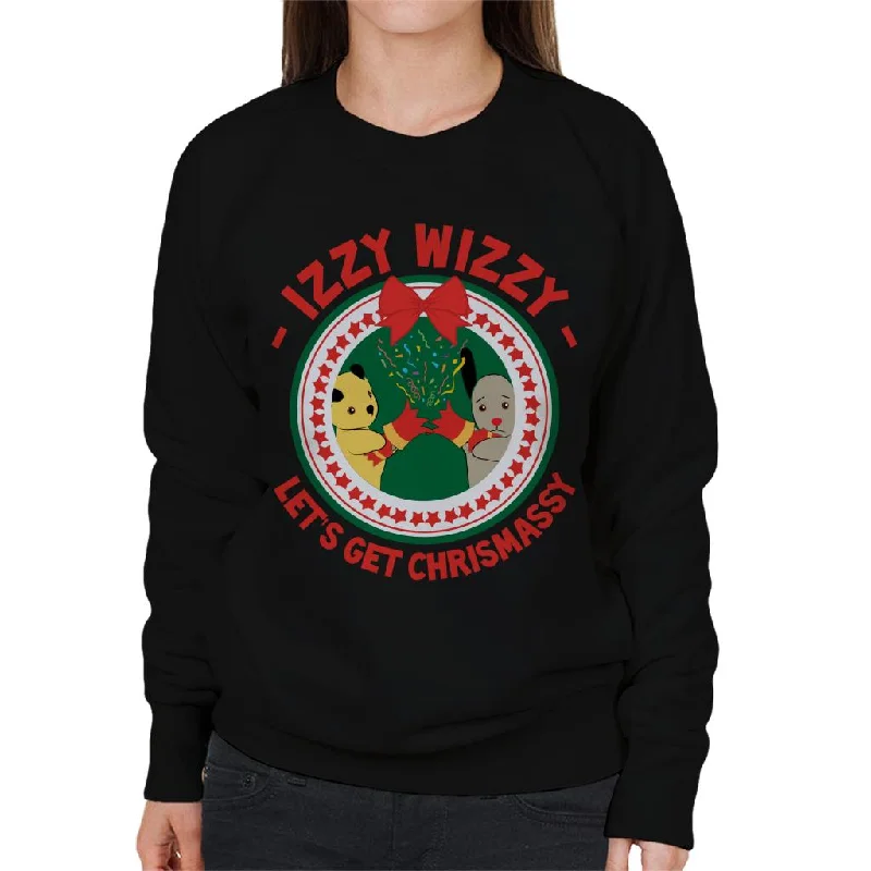 Sooty Christmas Lets Get Chrismassy Women's Sweatshirt Hoodie with Drawcord Adjustable Secure Sooty Christmas Lets Get Chrismassy Women's Sweatshirt Hoodie with Drawcord Adjustable Secure