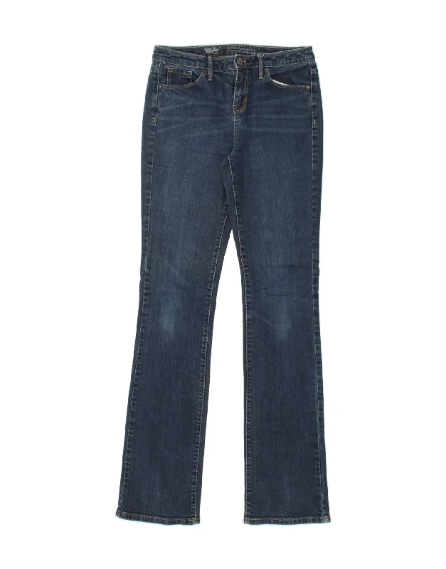 MOSSIMO Womens Curvy Mid Rise Bootcut Jeans US 4 Small W28 L35  Blue Fashionable Relaxed Fit Denim