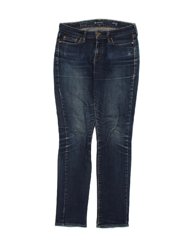 LEVI'S Womens Slight Curve Classic Rise Slim Jeans W28 L30  Navy Blue Stylish High-Waisted Denim