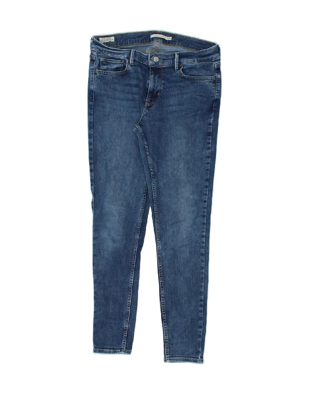 LEVI'S Womens 710 Super Skinny Jeans W31 L28  Blue Cotton Trendy Skinny High-Waist Jeans