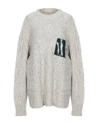 Mm6 Maison Margiela Women Jumper Light grey M INT Long Sweater Short Sweater Cropped Sweater