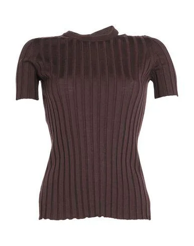 Helmut Lang Women Jumper Dark brown L INT Mesh Sweater Canvas Denim