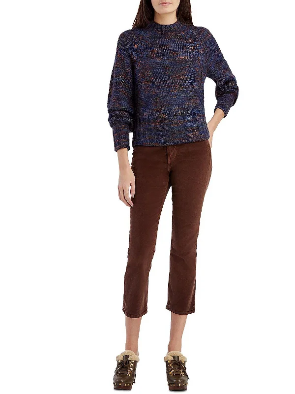 Carly Womens Corduroy High Rise Flare Jeans Casual Light Wash Jeans