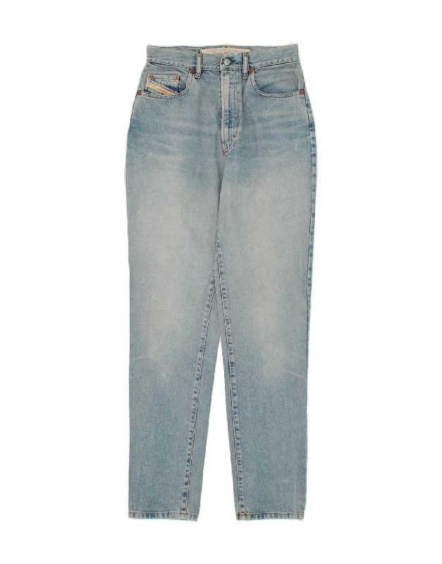 DIESEL Womens Curvy Out Slim Jeans W31 L32 Blue Cotton Fashionable Frayed Hem Denim
