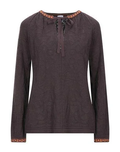 M Missoni Women Jumper Deep purple 8 UK Cotton Fabric Linen Fabric Terry Fabric