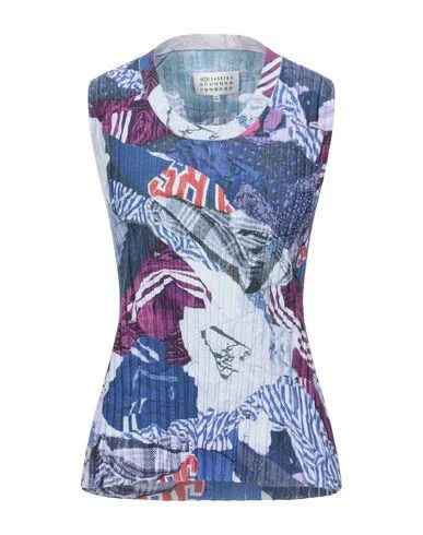 Maison Margiela Women Jumper Blue S INT Chenille Fabric Brocade Fabric Lace Fabric