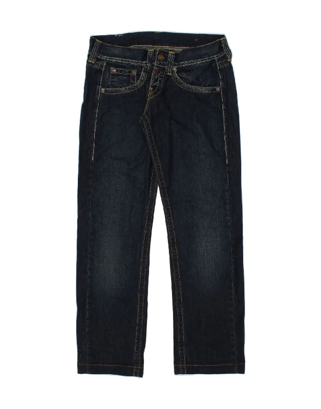 REPLAY Womens Straight Jeans W30 L32  Navy Blue Cotton Chic Dark-Wash Skinny Jeans