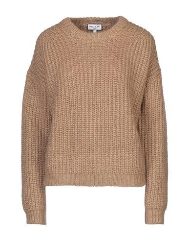 Paul & Joe Women Jumper Camel 1 Designer Glossy Satin Silk