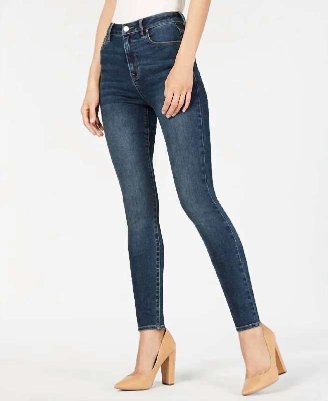The Sultry High Rise Skinny Jeans In Blue Chic Vintage-Inspired Denim Jeans