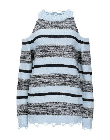 Pinko Women Jumper Sky blue XS INT Print Jacquard Patchwork