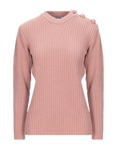 Nina Ricci Women Jumper Pastel pink M INT Boat Neck Shawl Collar Notched Collar