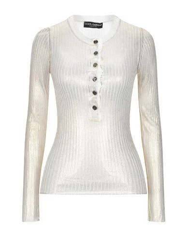 Dolce & Gabbana Women Jumper Platinum 6 UK Sequined Glittery Shiny