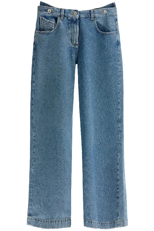 The Attico Women's Laye Baggy Jeans Comfortable Folded Hem Jeans
