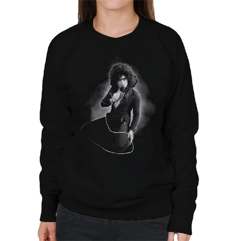 TV Times Marc Bolan Performing With T Rex On Supersonic Women's Sweatshirt Hoodie with Contrast Stitching Detailed Premium TV Times Marc Bolan Performing With T Rex On Supersonic Women's Sweatshirt Hoodie with Contrast Stitching Detailed Premium