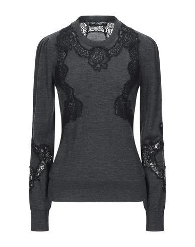 Dolce & Gabbana Women Jumper Grey 10 UK Rayon Fabric Velvet Fabric Corduroy Fabric